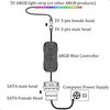 ARGB PC Fans Controller Kit, 5V 3Pin Mini ARGB Splitter, SATA Power RGB PC Fan Controller, Computer RGB Fans Hub Controller,with Multiple Lighting