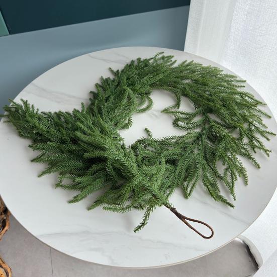 Christmas Garland Real Touch Artificial Greenery Pine Garland Realistic Faux Pine Branches for Table