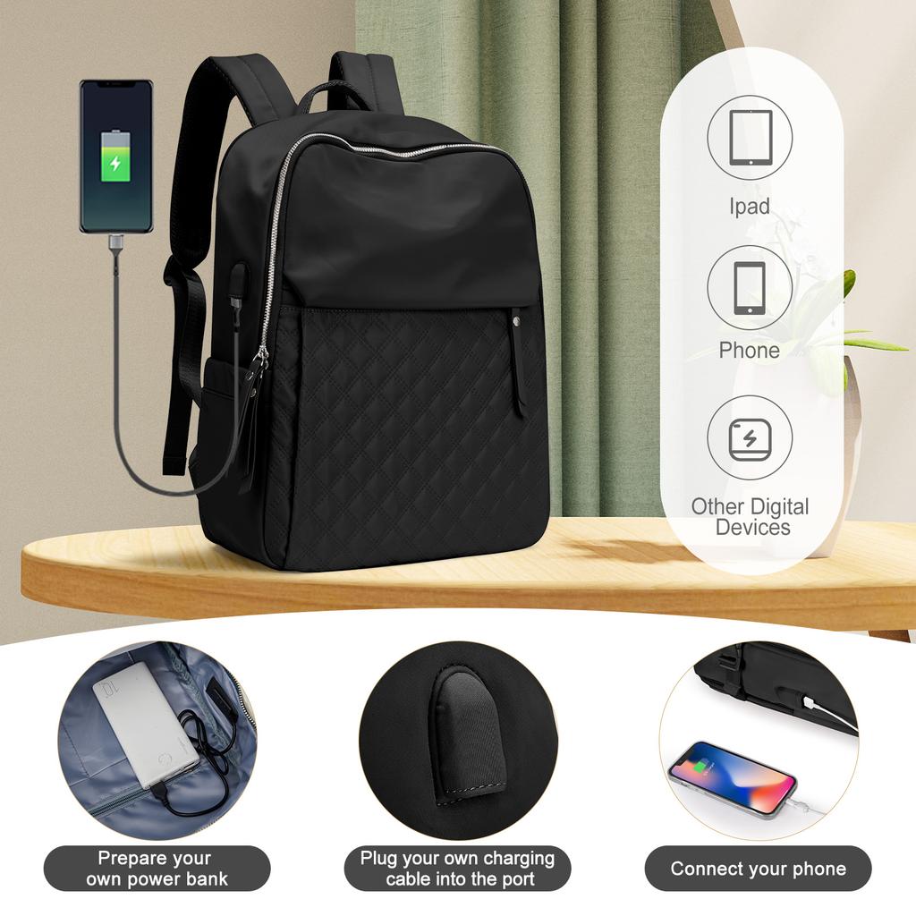 2024 New Women Backpacks Travel Fashion Daypack Lightweight Schoolbag Nylon Shoulder Bag Ladies Casual Handbag Laptop Backpacks