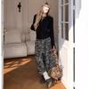 Damen Retro Camouflage Tasche Cargo Weite Beine Cropped Jeans - Schlankmachend, Bodenlang, Lockerer Sommer-Schnitt