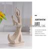 European Style Sandstone Couple Figurine—Romantic Resin Decor for Valentine's Day