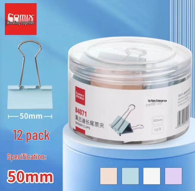 Qixin Swallowtail Clips: Effort-Saving, Colored Metal Clips for Office and Student Use, Available In Large, Medium, Small Sizes