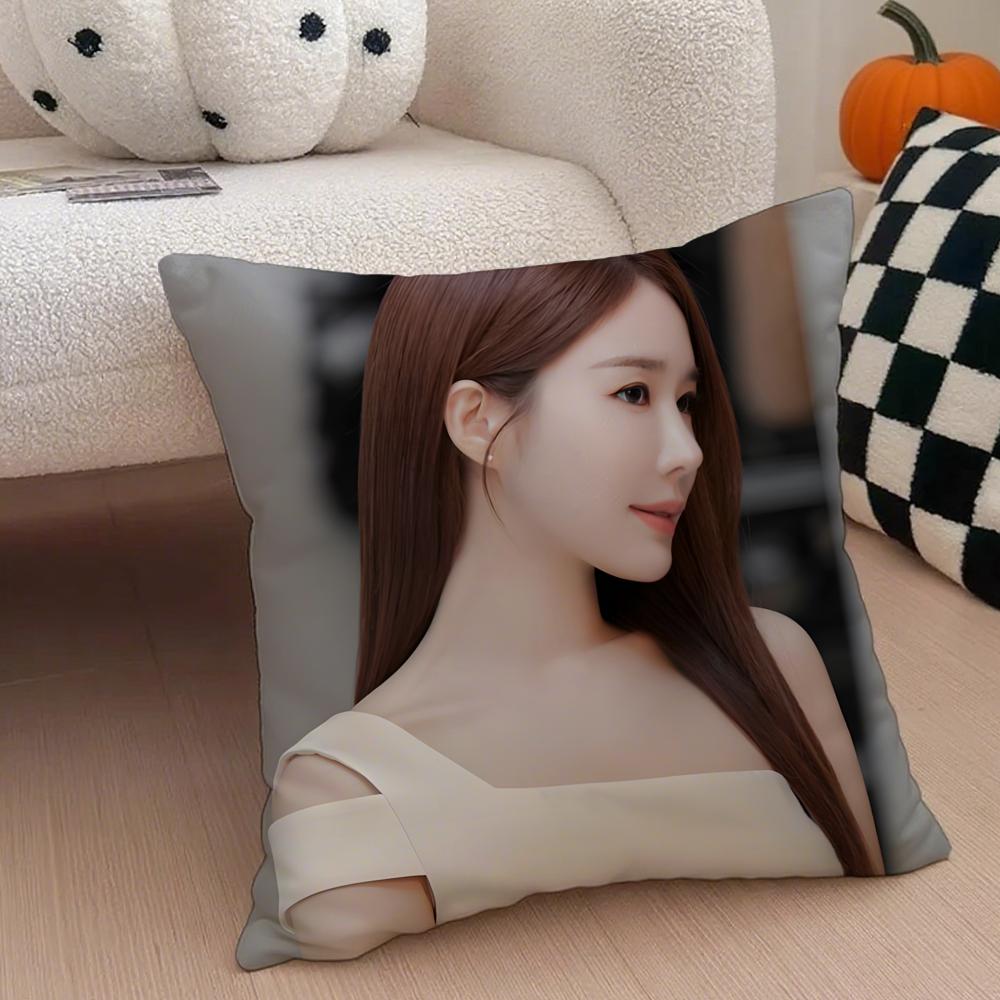 Actor Sweet YYoo Inna Cushion Cover Throw Pillow Cover Hidden Button Durable Polyester Chair Cushion