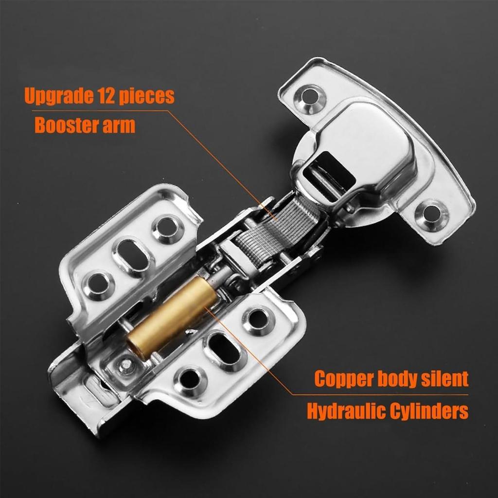 Soft Close Hydraulic Cabinet Hinges Stainless Steel Concealed Hinges Furniture Hardware Cupboard Hinges For Home Apartment