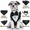 Dog Harness, Dog Christmas Vest with No Pull Dog Leash, Formal Puppy Harness with Bow Tie for Wedding
