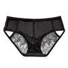 Super Hollow Beautiful Buttocks Lace Panties Women's Japanese Perspective Multi-strap Ice Silk Seamless Silk Smooth Breathable Briefs 3045