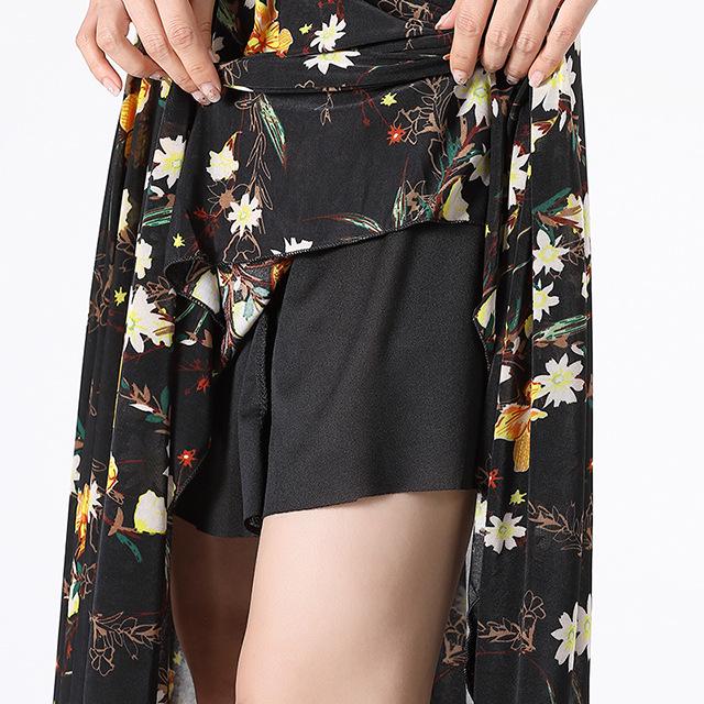 Women's Summer Midi Skirt with Lining - Elegant Swing Ice Silk for Middle-Aged and Elderly