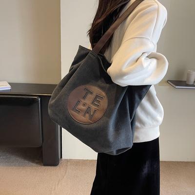 Tragetasche Damen neue Canvas-Tasche große Kapazität Mode Herbst und Winter vielseitig lässig Schulter Damen-Tasche Gepäck