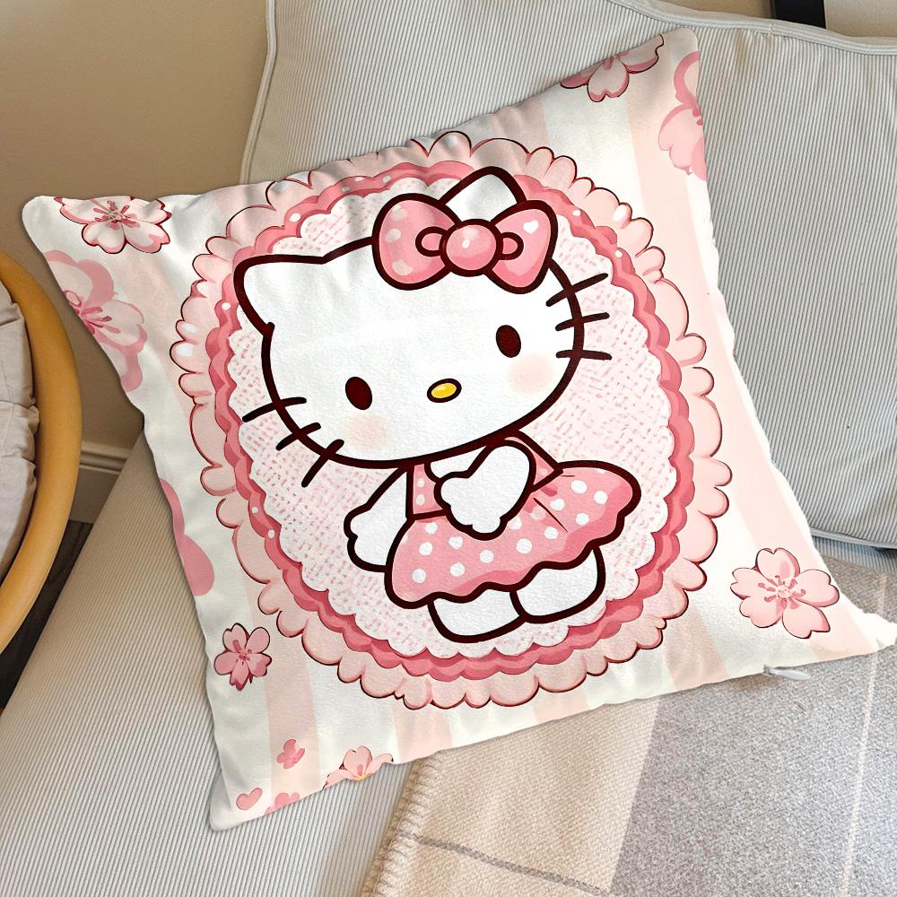 Pillows Decorative Sofa Cushions Kawaii H-Hellocats Pillowcase 45X45 Cushion Cover Ornamental Pillow Cases Home Decor Items More