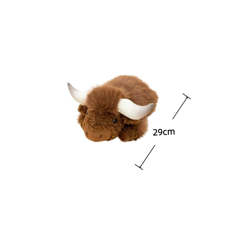 Simulated Yak Plush Toys Cattle Stuffed Doll Soft Home Decor Toys Toys Hobbies Collection Kids Dolls Creative Birthday Gifts