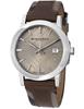 De City Grijze Wijzerplaat Leren Band Horloge voor Mannen BU9020
