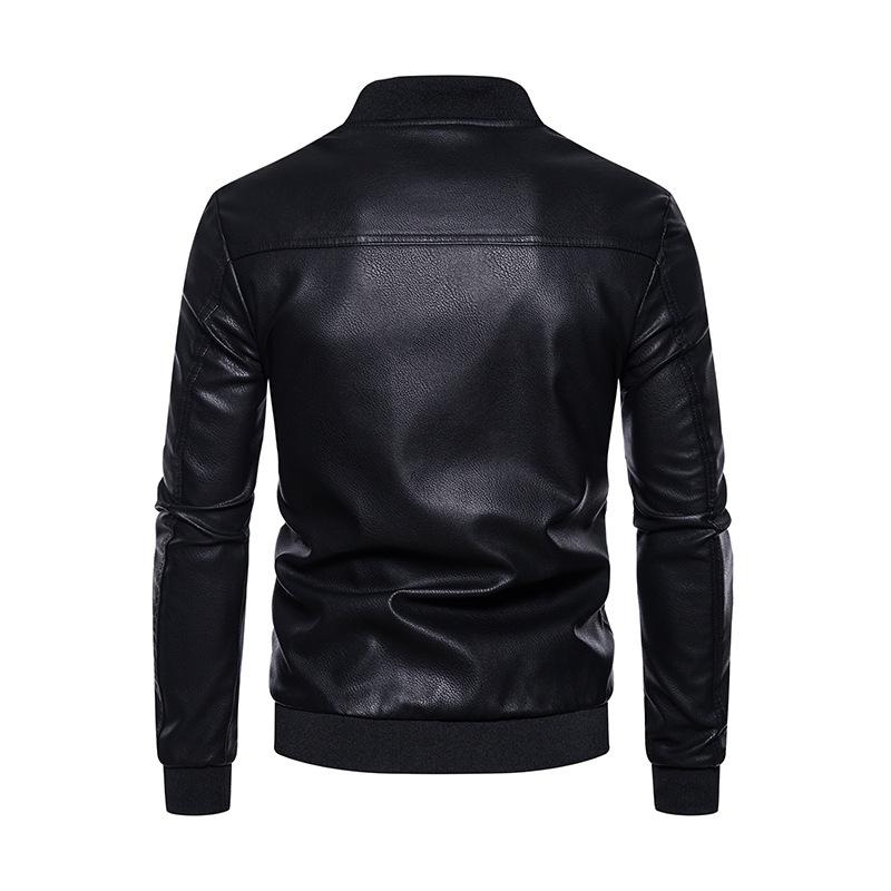 Autumn and Winter New Men's Casual Jackets Trend Versatile Leather Jackets Men's Casual Jackets Pu Jackets for Men