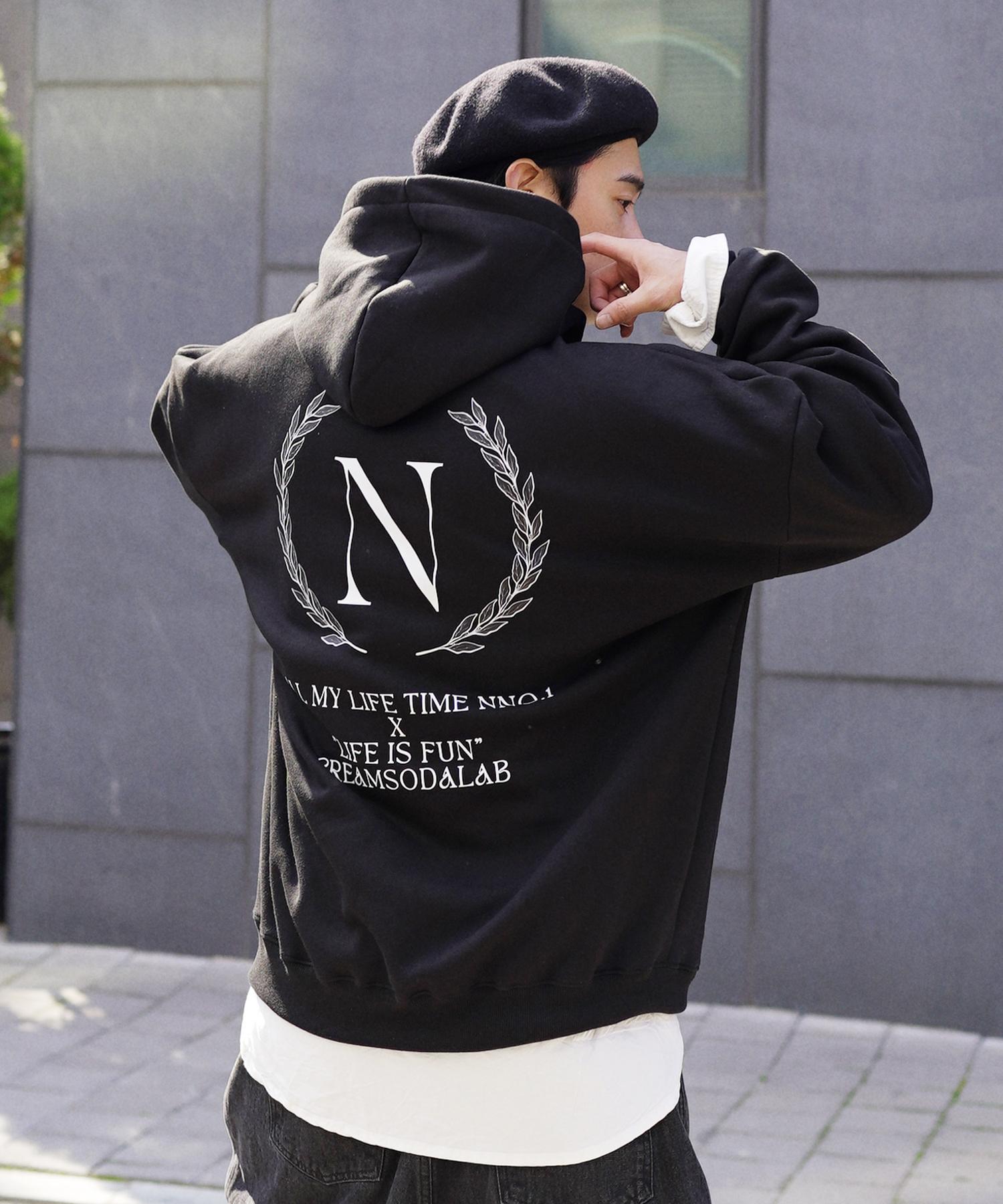 Cream Soda Lab Lab Nno1 Laurel Wreath Oversized Hoodie Black M