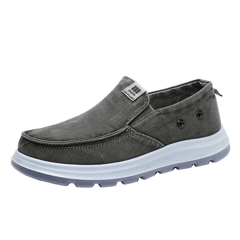 New Genuine Old Beijing Cloth Shoes Men's Spring and Autumn the Elderly Breathable Canvas Shoes Lazy Pedal Dad Casual Shoes