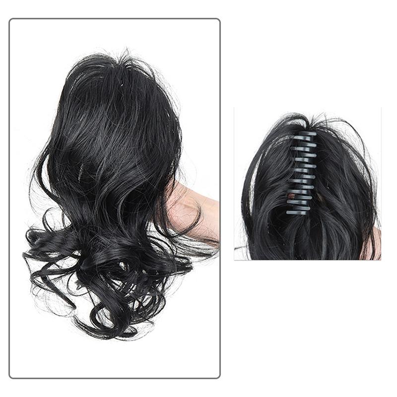 

Synthetic Short Curly Wig Ponytail Claw Clip In Ponytail Hair Extension Cute Hairpiece Wig For Women Synthetic Ponytail