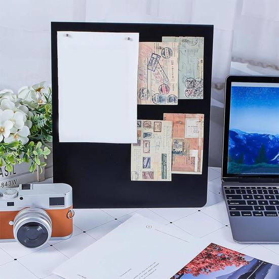 Magnetisk oppslagstavle 12 x 10 tommer Metallvisningstavle Dobbeltsidig tørrslettbar Memotavle for Hjemmekontordekorasjoner Kjøkken Klasserom