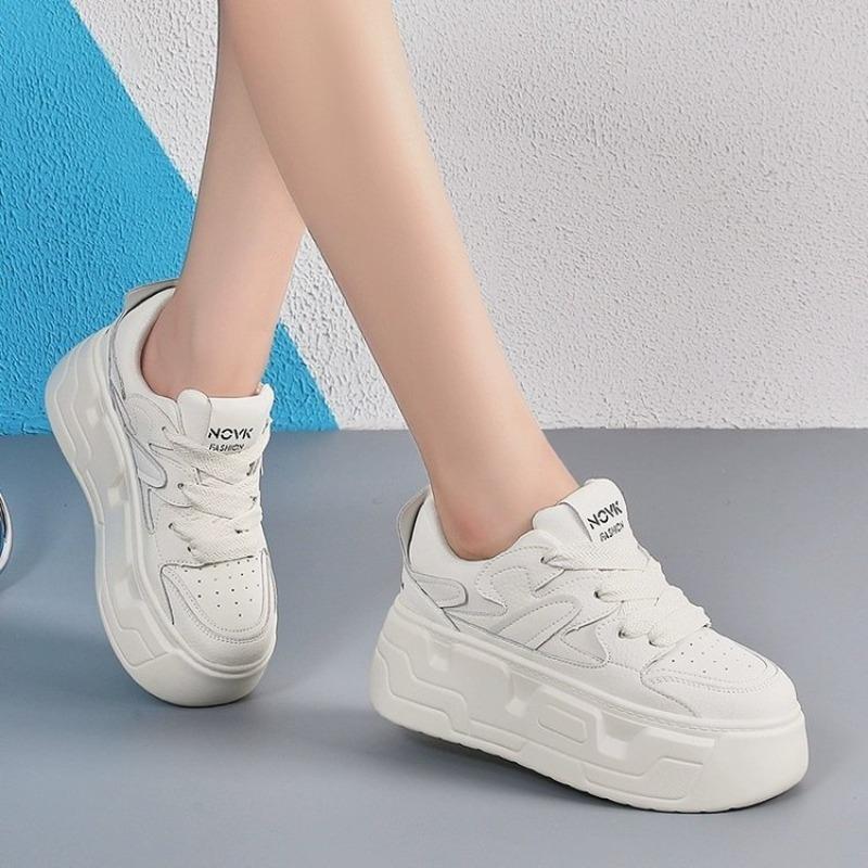 Thick Soled Versatile Board Shoes 2024 New Color Matching Temperament Vulcanized Sports and Leisure Women's Single Shoes Trafza
