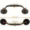 4 Pcs 3.5-Inch Hole Center Zinc Alloy Vintage Drawer Pulls - Double Hole Design with Two Sizes of Screws, Ideal for Kitchen & Furniture