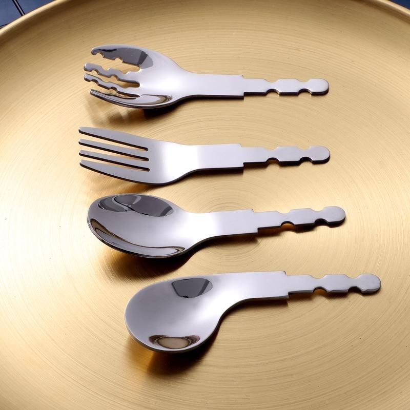 Children Stainless Steel Utensils Blanks Half Finished Spoon Fork Set For Baby Feeding Toddlers Ergonomic Grip