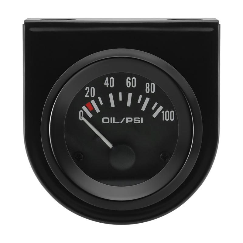 52mm Oil Pressure Gauge 100 PSI 12V with Oil Press Sensor 1/8NP Auto Car Water Temp Oil Temperature Gauge Fuel Level Gauge Volt