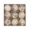 New Christmas 8CM Christmas Ball Handmade Hemp Rope Transparent Ball Christmas Tree Pendant Hang Ball Decoration Set