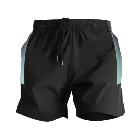 Herreshorts Fargeblokkdesign Elastisk midje Hurtigtørkende Allsidig Bredt ben Sport Treningsshorts Daglig bruk