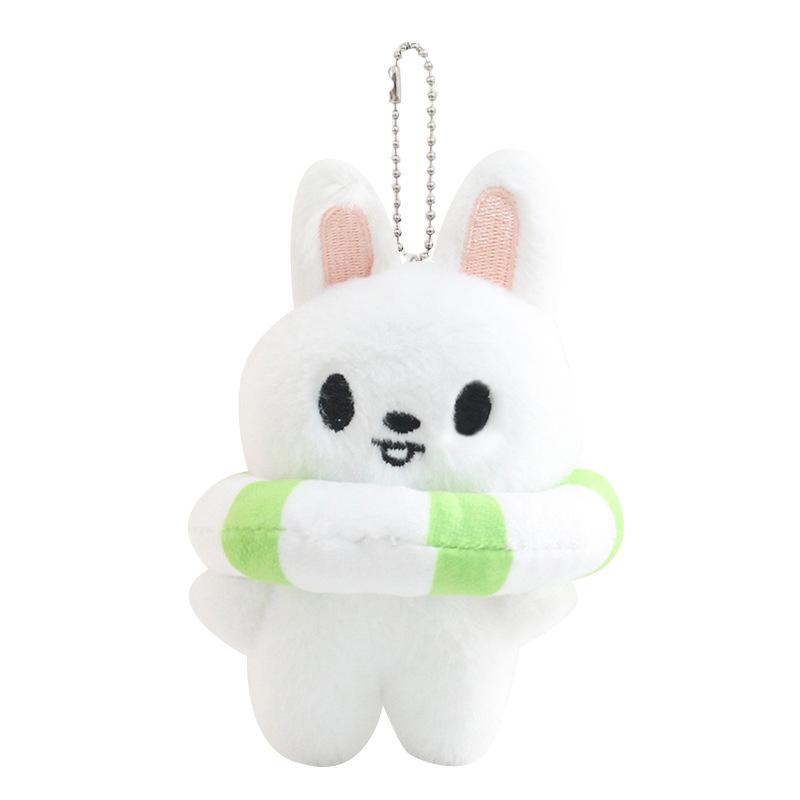 Juguete de Peluche Flotador Skzoo de 10 cm Kawaii Skzoo Lobo Solitario de Peluche Dibujos Animados Muñeco de Peluche Juguetes Compañeros Kawaii Regalo para Niños