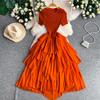 Boho Chic Summer Vacation Dress Women Flowy Tiered Ruffles Maxi Dress Casual Beachwear Loose Fit Holiday Dress