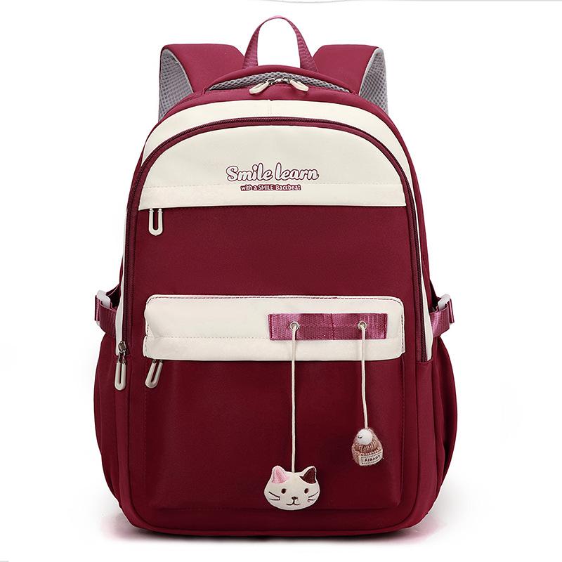 New Japanese ins Leisure Campus School Bag College Students Junior High School Students Female Backpack Light Travel Backpack красный