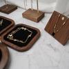 Exquisite Earrings Display Tray Geometry Ring Earring Holder Simple Wood Rings Tray  Home