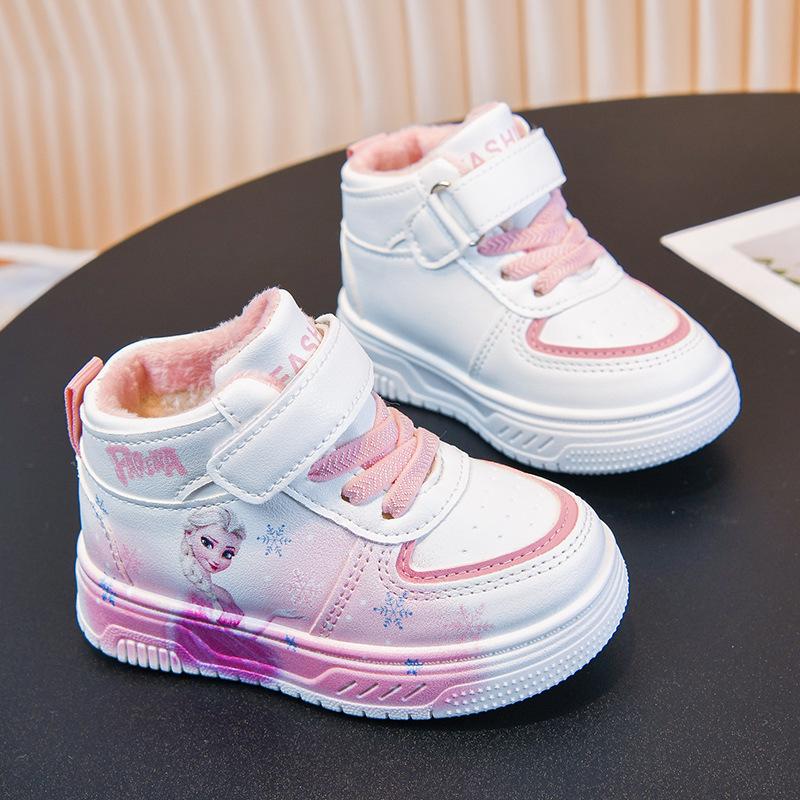 Herbst/Winter 2025 Cartoon Weiche Sohle Mädchen Freizeitsport-Schuhe - Vielseitiger Weißer Sneaker für Kinder