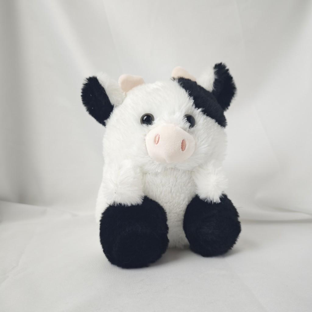 Plush Cow Toy Character Soft Stuffed Animal For Kids And Collectors чёрный
