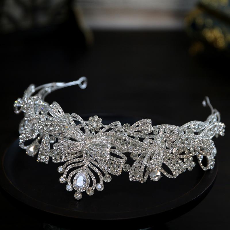 Europäischer Stil Neue Abnehmbare Mehrzweck Braut Hochzeit Zirkon Krone Tiara Krone Tiara Haarschmuck
