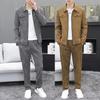 Men's Autumn Casual Corduroy Track Suit - 2-Piece Set with Long Trousers  Jacket with Pockets