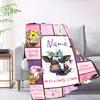 Cow Floral Crown Home Customize Your Name Blankets Comfortable Soft Lightweight Allseason Multipurpose Blanket For Picnics Sofas Offices Beds Living