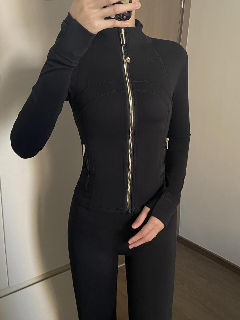 Luludarling Women's Slim Fit Stand-Up Collar Yoga Jacket