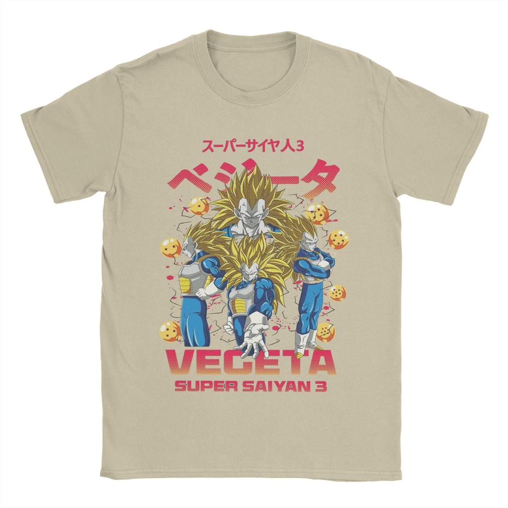 Casual D-Dragon Ball Z Vegeta T-Shirts Men Round Neck Cotton T Shirt Short Sleeve Tees Summer Clothes