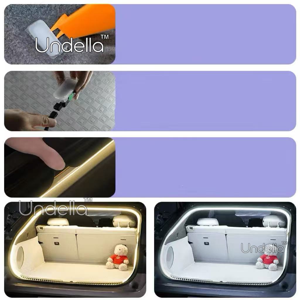 For XPENG P7+ P7plus 2026 2027 Car Rear Trunk LED Light Bar Strip Trunk Interior Brighten Decorative Lamp Strip Automatic Light