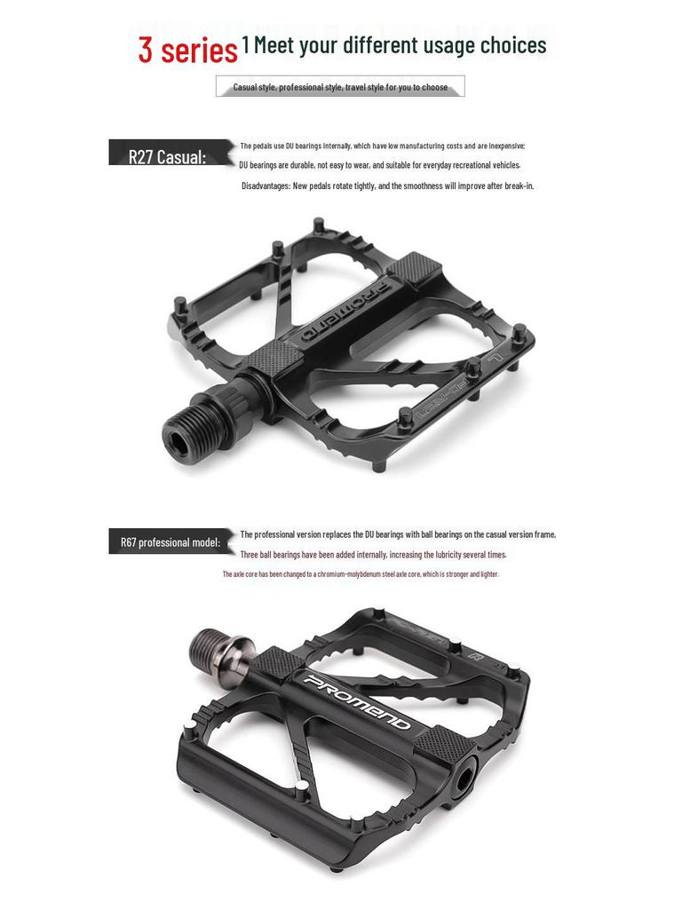 R27 Quick Release Aluminum Alloy Folding Bike Pedals