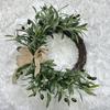 Spring and Summer Olive Bow Wreath Simulation Wreath Door Hanging Wall Hanging Home Farmhouse Decoration