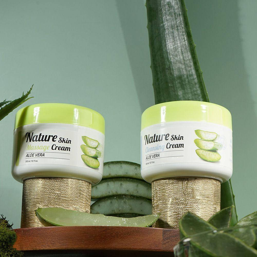 Aloe TUMKKFOR Smooth Skin Massage Cream + Cleansing Cream 300ml