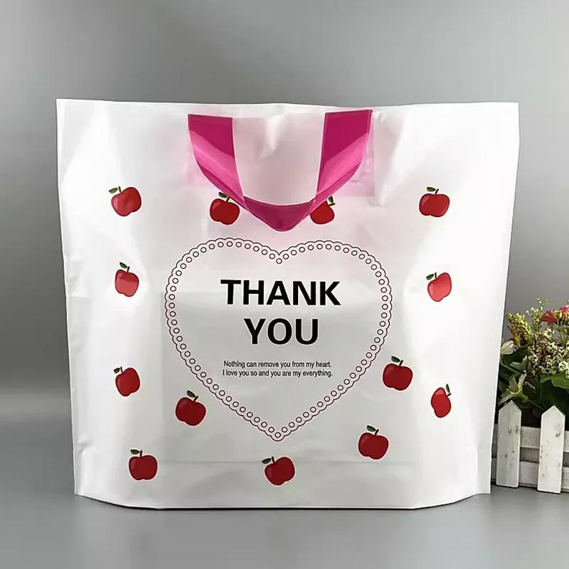 50 stücke Hochwertige Dicke Handtasche Bekleidungsgeschäft Geschenkladen Kunststoff druck Verpackungsbeutel Mode Langlebige Tragbare Einkaufstasche