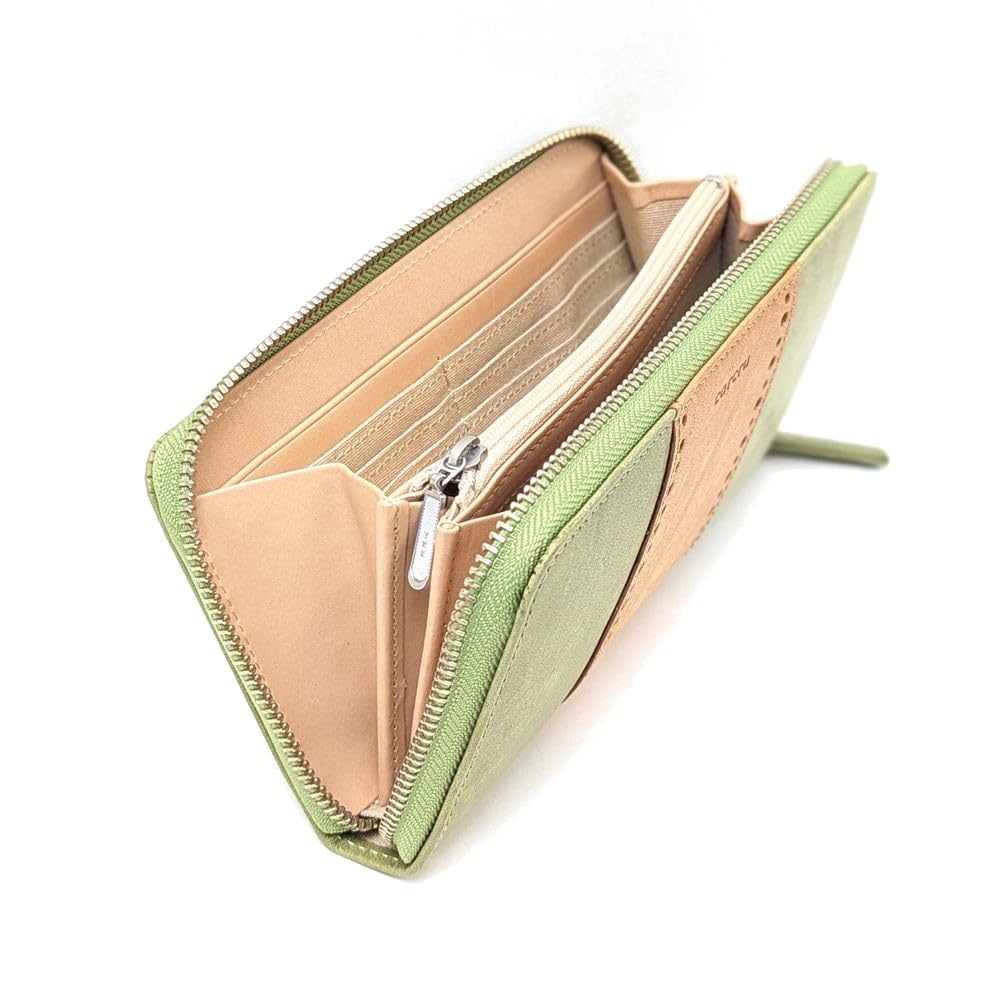 Karukuru Vegetable Series Round Zipper Long Wallet MOS-VG001 GreenCamel
