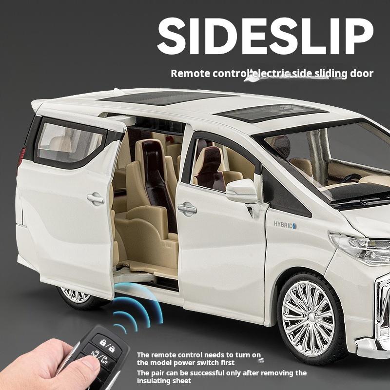 Authorized Version 1:24 Toyota Alphard Alloy Model Toy Car Metal Electric doors Opened Sound Light Models collection Boys‘ Gift EZ4