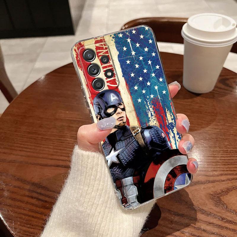 Avengers Marvel Clear Case For Samsung Galaxy A57 A37 A56 5G A36 A55 A54 A35 A26 A07 A17 A16 A06 A36 A15 Spiderman Ironman Funda