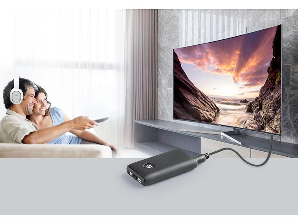 B10S Bluetooth 5.3 Transmitter & Receiver 2-in-1 for 3.5mm Computer, TV, Speakers