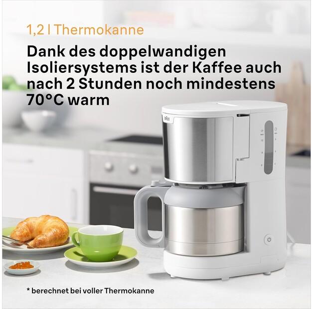 Кофеварка Braun KF 1500 WH (0X13211066)