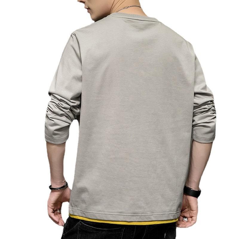 Men's Trendy Long-Sleeve Casual T-Shirt for Spring & Autumn