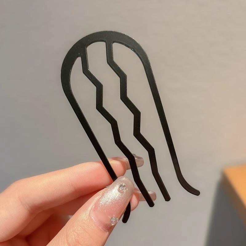 Elegant U-Shaped Chinese Hairpin: Women's Bun Tool, Decorative Insert Comb, Premium Hair Accessory