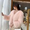 Autumn and winter new imitation fur women's imitation mink coat slim and thin short long hair light plush women's clothing